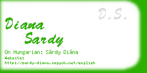 diana sardy business card